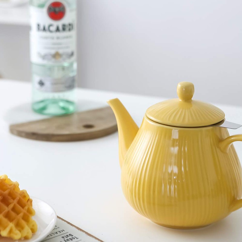 KOOV Ceramic Teapot with Infuser, 40 ounce Tea Pot with