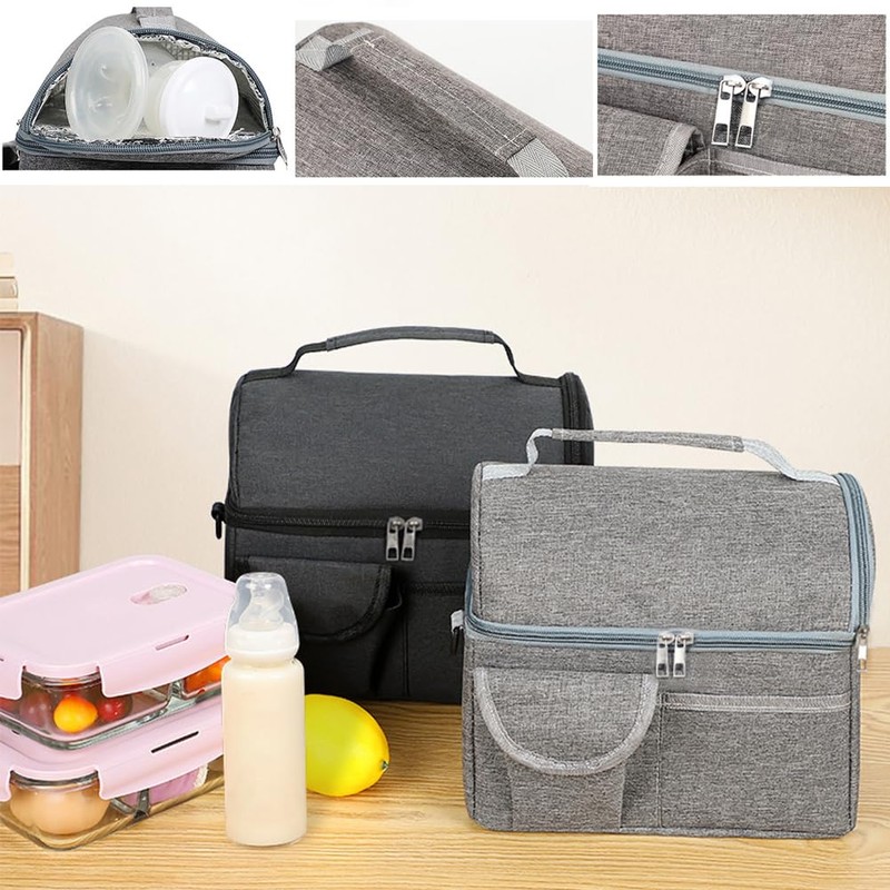 Fuutuu Double Layer Insulation Bag, Food Insulation Bag, Company Home
