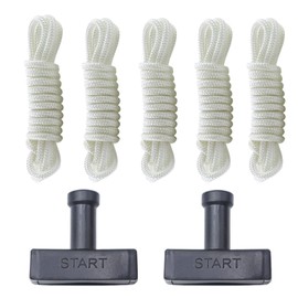 TKCBCD GX390 420cc Generator 5000 6500 7000 8500 9000 9500 Pull Cord Compatible with Honda Champion GX340 396cc 4.5mm Generator Pull Cord Rope 4.65ft w/Starter Handle Grip(5× Rope and 2×Handle)