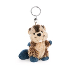 Nici 62260 Beaver Harry Woodsnacker, 10 cm, Brown, Loyal Plush Companion for Rucksack or Bag, Key Fob for Children and Adults