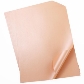 50 Sheets A4 Pearlescent Paper Rose Gold Metallic Craft Paper with Mother of Pearl Shimmer 120 g/m²