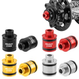 Yundxi Bicycle Thru Axle Adapter MTB 12/15 mm to 9 mm Quick Release Conversion Adapter for MTB/Road Bikes Riding Accessories (Gold, 15 mm to 9 mm)