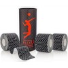 FLEXU Kinesiology Tape - 3-Pack (60 Pre-Cut Strips, 5x25 cm)
