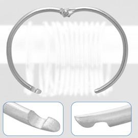 cobee 5cm Loose Leaf Binder Rings, 12pcs Book Loose Leaf Binder Ring Silver Metal Binder Rings Keychain Rings Index Cards Cue Cards Revision Cards Binder Rings for School Home or Office