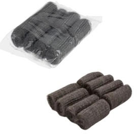 Citystores® Assorted 160g Steel Wire Wool Pads (8 X 20g) For Rats Mice Control Diy Smoothing Sanding Multi-purpose Cleaning Polishing Steel Wool Rolls