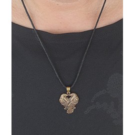 Kiss of Leather Raven Pendant Bronze No. 159, Bronze