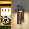 tewei Modern LED Outdoor Wall Sconce Brown Outdoor Lights for