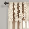 Lush Decor Ruched Waterfall Window Curtain Single Panel, 84" Long