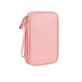 PAPOEEA Cable Bag Electronic Bag Organiser Universal Cable Organiser Bag, pink, Solid