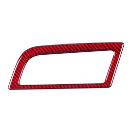 YAMUDA Compatible with 2PCS Carbon Fiber Sticker Car Dashboard Air Outlet Interior Decoration Accessories for Mustang 2015-2020(Red)