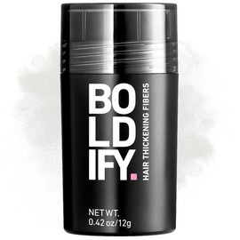 BOLDIFY Hair Fibers (12g) - Fill In Thinning and Fine Hair for an Instantly Fuller, Thicker Look - 14 Shades for Women & Men - White