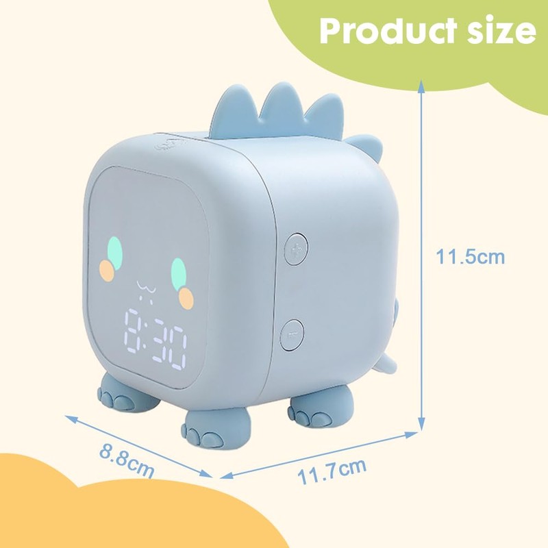 yotutun Children's Light Alarm Clock, Dinosaur Children's Alarm Clock, Digital
