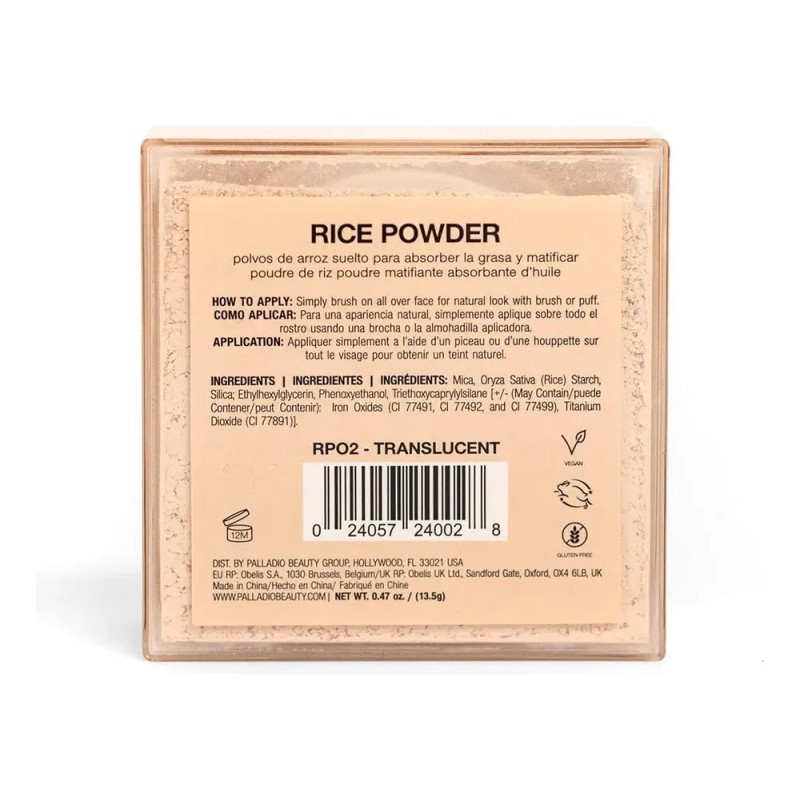 Polvo Fijador De Maquillaje Palladio, Translúcido, 17 Gr