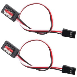 2Pcs ShareGoo 180mm JR Receiver Distribution Wire Servo Hub JR Style Servo Splitter Compatible with 1/8 1/10 1/16 RC Car Crawler Led Winch Roof Led Light Fans