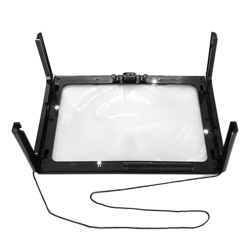 Foldable Ultrathin A4 Full Page Magnifying Glass with 3X Magnifier