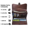 Women's Wallet Large Capacity Ladies Real Leather Clutch (Coffee)