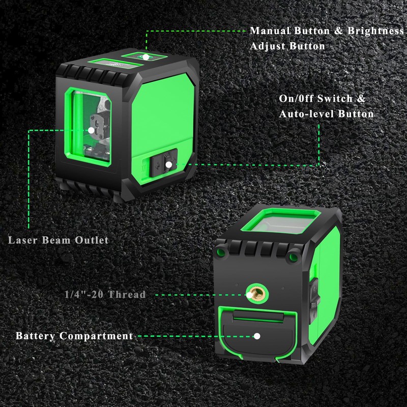 Laser level with tripod home improvement picture hanging tool,Green Cross