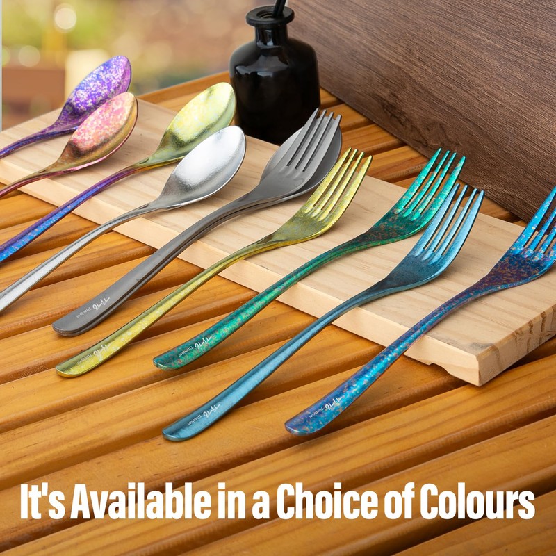 TiTo Titanium Cutlery Set, Lightweight Pure Titanium Fork & Spoon,