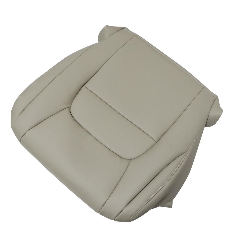 FZJDSD Tan Driver Side Bottom Replacement Leather Seat Cover Compatible