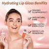Hydrating Moisturizing Lip Glow Oil, Nourishing Glossy Transparent Plumping Oil,