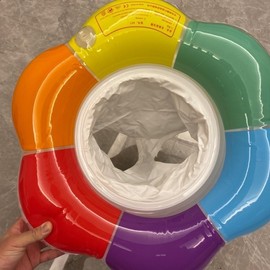 Thick Eco-Friendly Baby Walker Swim Ring with Bottom Support Swim Ring with Leg Holes 3ea