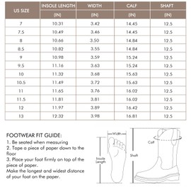 RLW Cowboy Boots for Men Classic Western Style Mens Motorcycle Boots Square Toe with Comfortable Synthetic Leather, Black 9.5