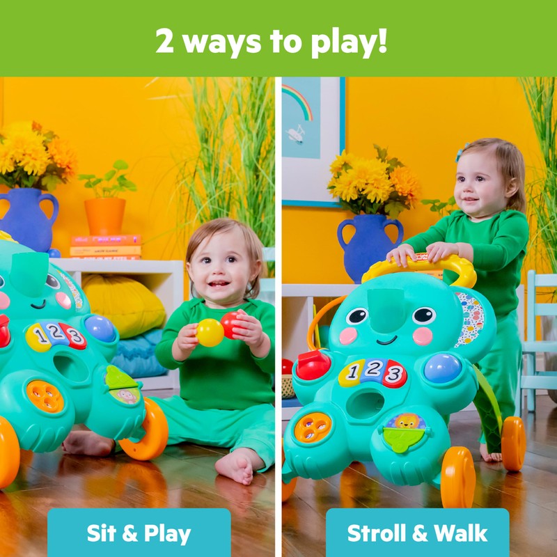 Bright Starts Stroll 'n Roll 2-in-1-Ball Push Walker – Includes