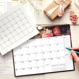 Calendar 2025-2026 - Durable Thick Paper, Includes July 2025 to December 2026, 11 x 8.5 Inches for Home & Office Planning With Holiday Marking Stickers (B)