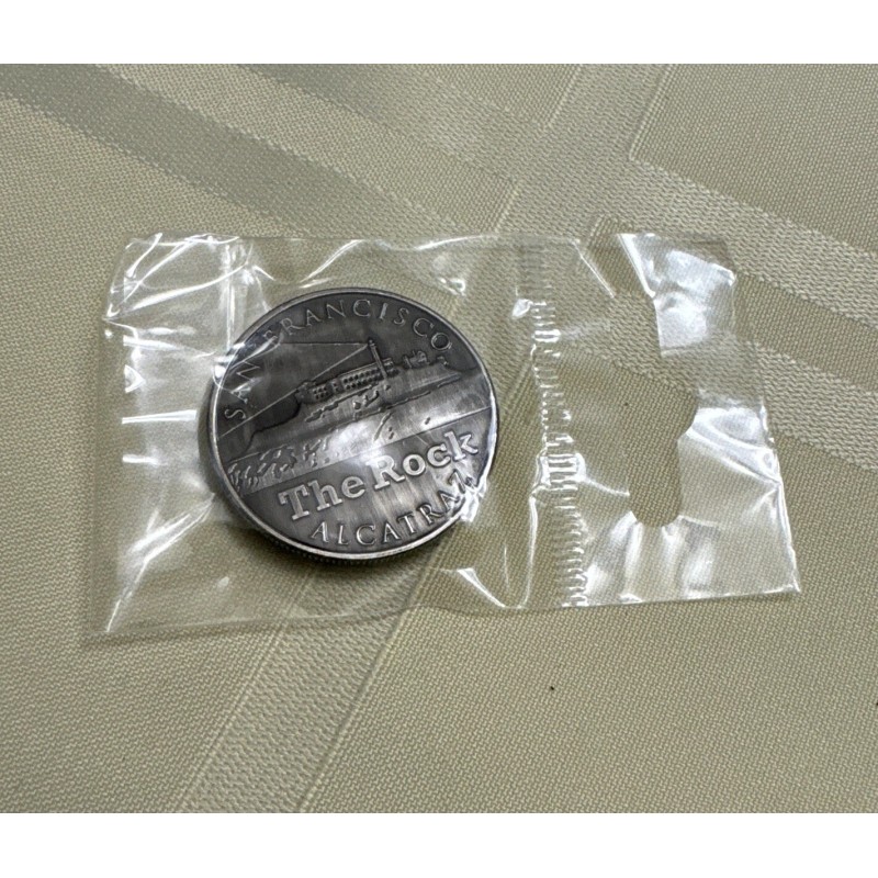 San Francisco Souvenir Coin Magnet ~ Alcatraz ~ The Rock