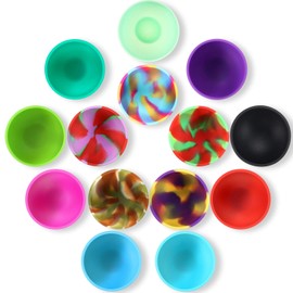 Boao 14 Pieces Mini Silicone Pinch Bowls, 1.75 Ounce Small Pinch Bowls for Prep Cooking Multicolor Reusable Snack Serve Condiment Bowls for Sauce, Nuts, Candy, Fruits, Appetizer, Snacks