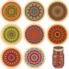 Beeveer 8 Pcs Bamboo Mason Jar Lids Regular Mouth Storage