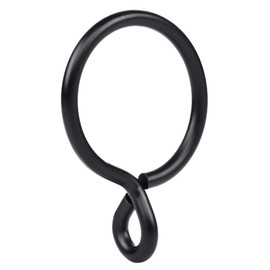 Curtain Rings with Eyelet - 1.7" Metal Ring for Curtain Hook Pins 14Pcs-Black