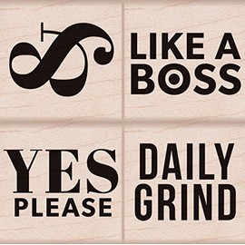 Hero Arts Kelly PURKEY Mounted Rubber Stamp Set 3" x 3", Yes Please