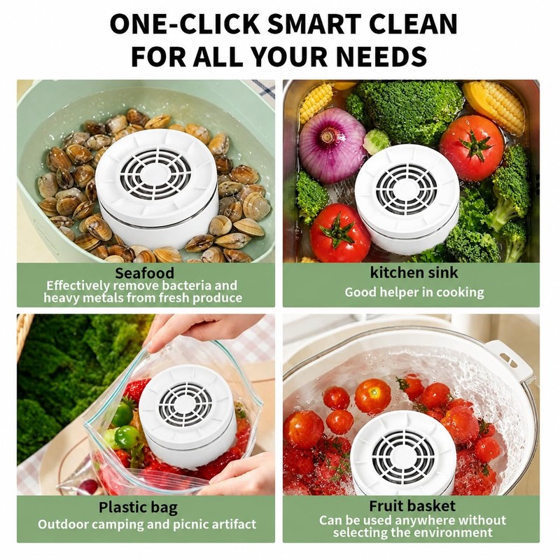 Fruit and Vegetable Washing Machine, Fruit and Vegetable Purifier(White)