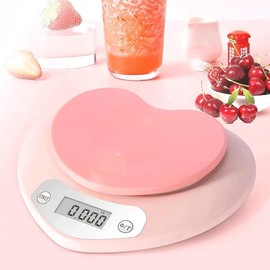 Heart Shaped Kitchen Electronic Food Scale, 1 Count 1g/5kg Food Measuring Tool, Portable Kitchen Measuring Tool for Prep Baked Goods Weigh Food Coffee