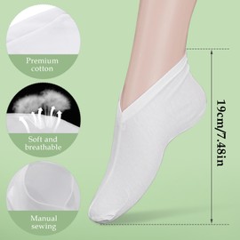 Gjinxi 6 Pairs Moisturizing Socks Overnight, Lotion Socks for Dry Feet, Cotton Moisture Enhancing Socks, Soft Spa Absorbing Socks for Foot Care, Cosmetic Therapy Socks for Women and Men