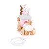 Small Foot 11719 Pull-Along Rabbit Family Made of Wood, Plug-in