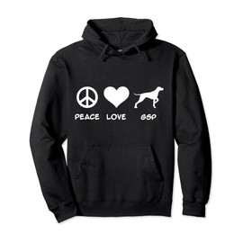 Peace, Love, German Shorthaired Pointer Pullover Hoodie