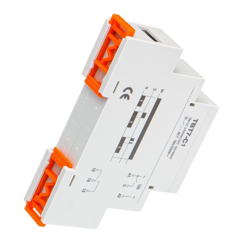 Baomain Multi-Function Time Relay, 16A Delay OFF SPDT, DIN Rail