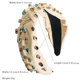 Wide Headbands for Women's Hair Knotted Hair Bands Crystal Head Band for Ladies Fashion Bling Bling Hair Accessories 25817