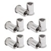 50 PCS M6 Rivet Nuts Silver Stainless Steel, Threaded Insert