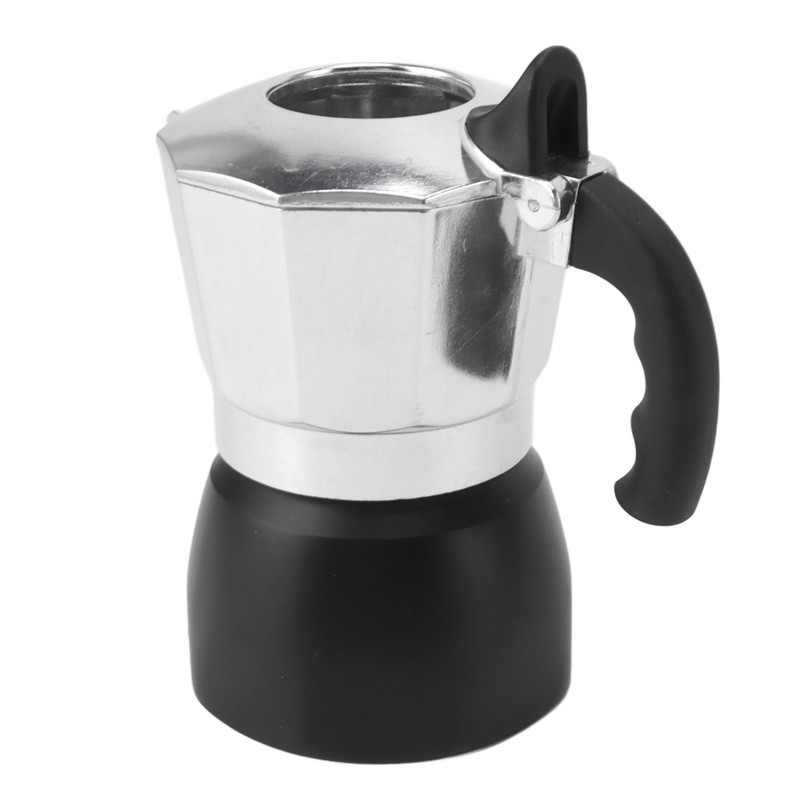 Moka Pot with Double Valve 150ML octagonal Aluminum Moka Stovetop