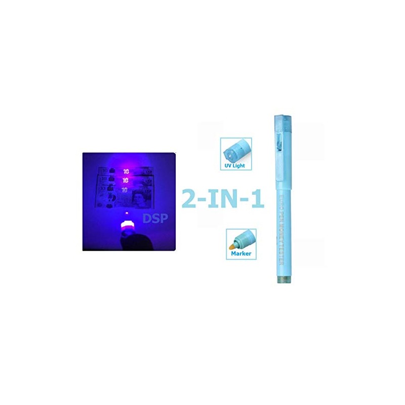 2in1 UV Light Money Tester Marker Counterfeit Fake Bank Notes