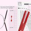 Knitting Gauge Converter Double Sided Clear Scale Knitting Stitch Counting