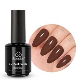 Beetles Brown Gel Nail Polish 15ml 0.51oz Chocolate Coffee Gel Polish Brown Gel Polish Soak Off Uv LED Nail Lamp Gel Polish Nail Art Manicure Salon DIY Home