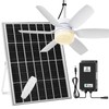 Fanspex 20.5'' Solar Rechargeable Ceiling Fan Light with Battery Backup,