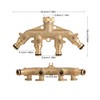 [Brass Body with Brass Shut Off] Tech Traders 4-Way Brass