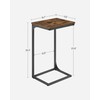 VASAGLE C-Shaped End Table, Side Table for Sofa, Couch Table