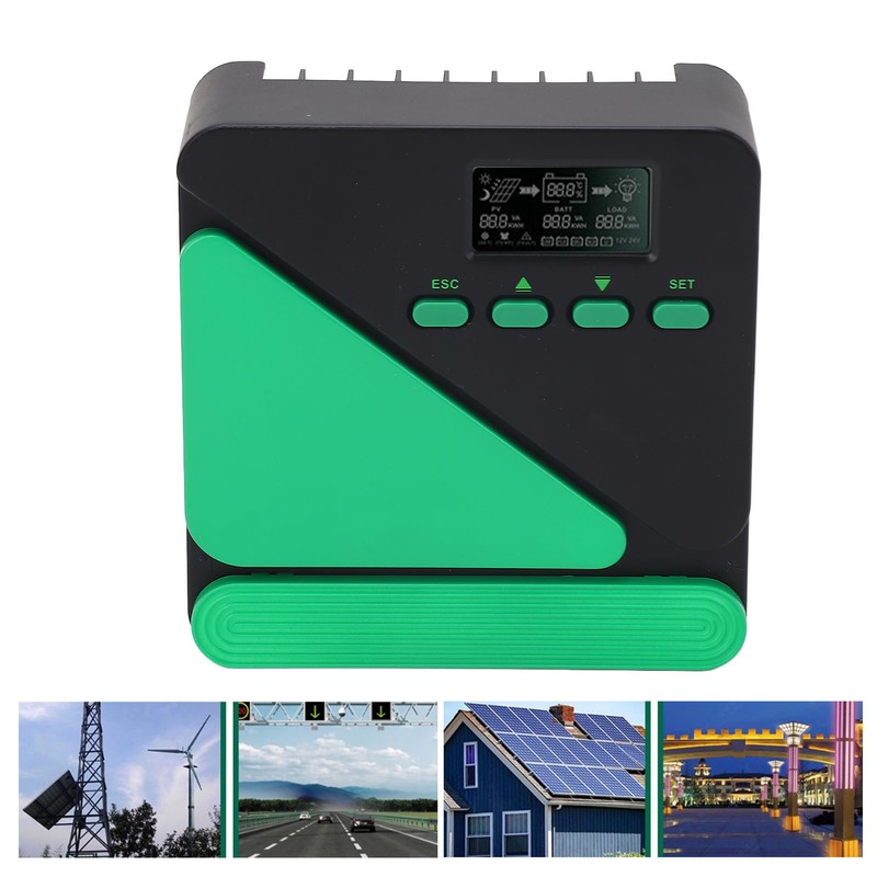 MPPT Solar Charge Controller 12V 24V Intelligent Regulator LCD Display