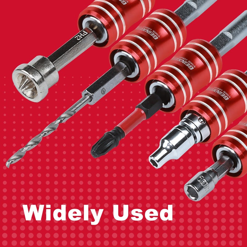 Geinxurn 1Pc 2-IN-1 Screwdriver Bit&Socket Extension Holders and 10Pc S2